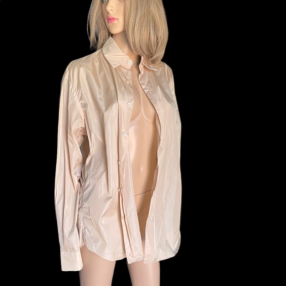 Prada women beige shirt size 40 (4)USA - Picture 14 of 14